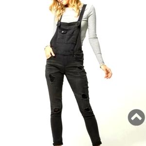 Black denim Overalls Sz 11